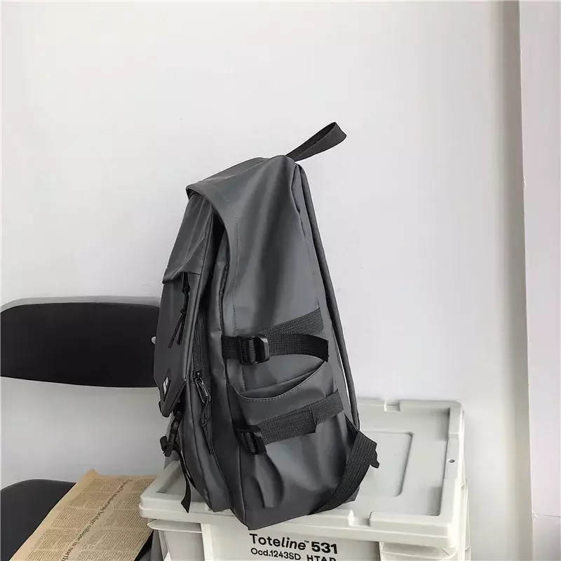 New Pu Leather Casual Backpack Men College School Bags Unisex Waterproof Notebook Backpacks Luxury Designer Laptop Bag For Men