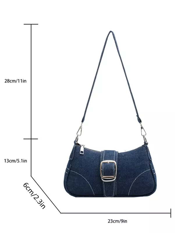 Retro Shoulder Bags For Women Small Design Jeans Bag Crossbody Bags Fashion Women's New 2024 Canvas Bag New Luxury Handbags