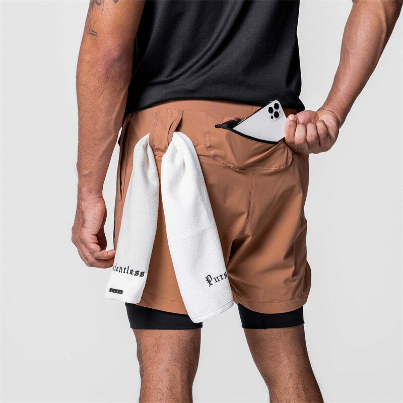 Calça de ginástica elástica multifuncional masculina, calça casual de cinco pontos, roupa solta para exercícios de basquete, ginástica, nova moda