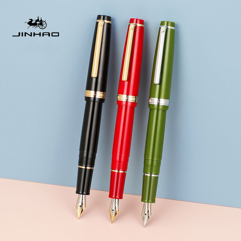 Jinhao 82 Vulpen Acryl Inkt Pen Spin Gouden Ef F Nib Elegante Business Kantoor Schoolbenodigdheden Schrijfpen