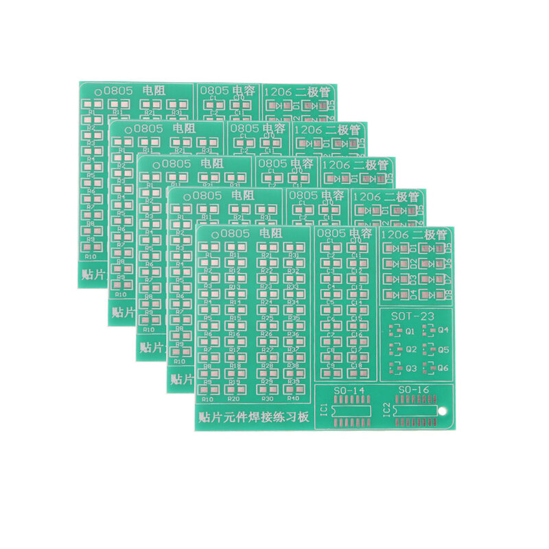 Placa PCB de una sola cara, 10 piezas, 0805, 1206, SOT23, 50x60MM, 1,6 MM, SMD