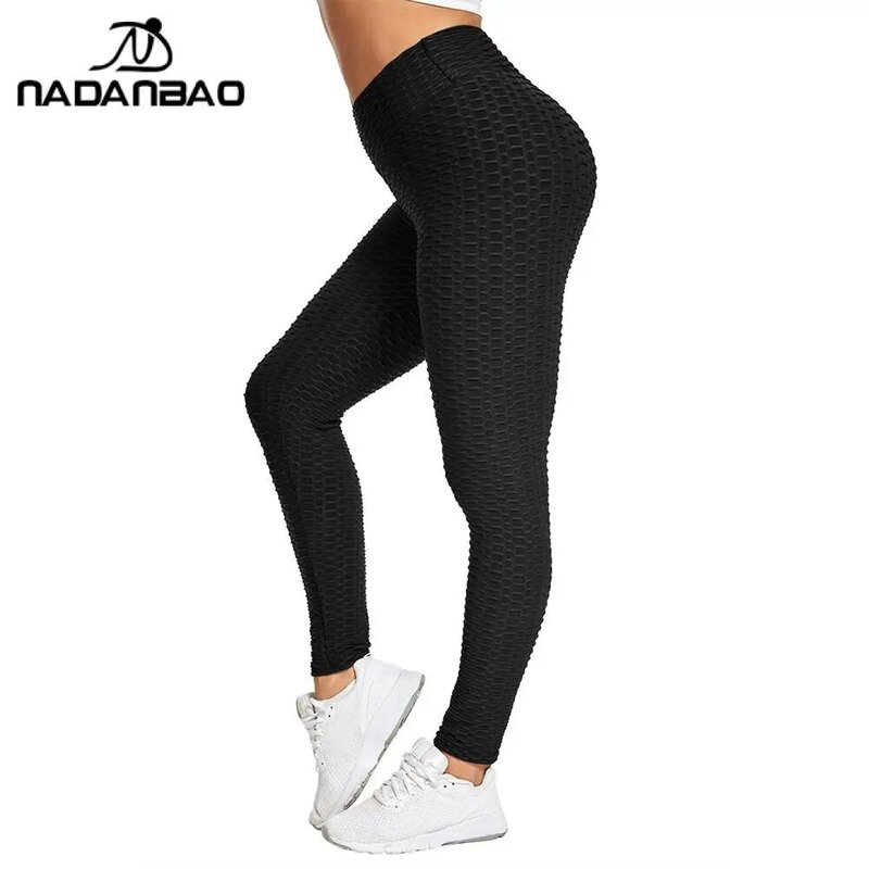 Nadanbao Fashion Sweatpants Women Solid Fallow Tights Bubble Workout Pants Girl High Waist Lift The Hip Shorts Pants New