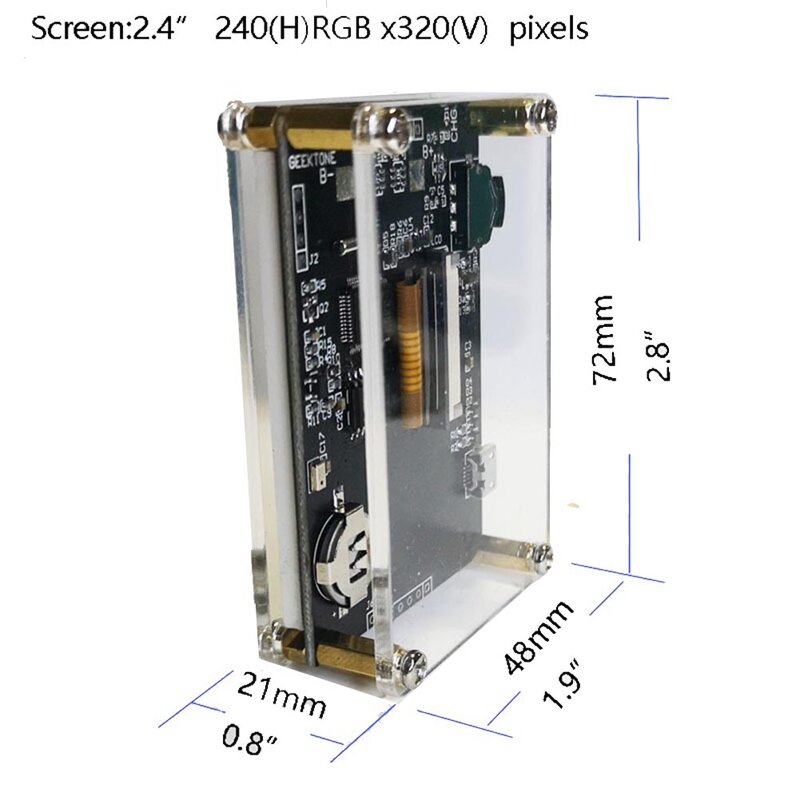 ตัวชี้วัดระดับคลื่นความถี่2.4นิ้วที่เปิดใช้งานด้วยเสียงนาฬิกาเรืองแสง Vu HD LCD หลายโหมด