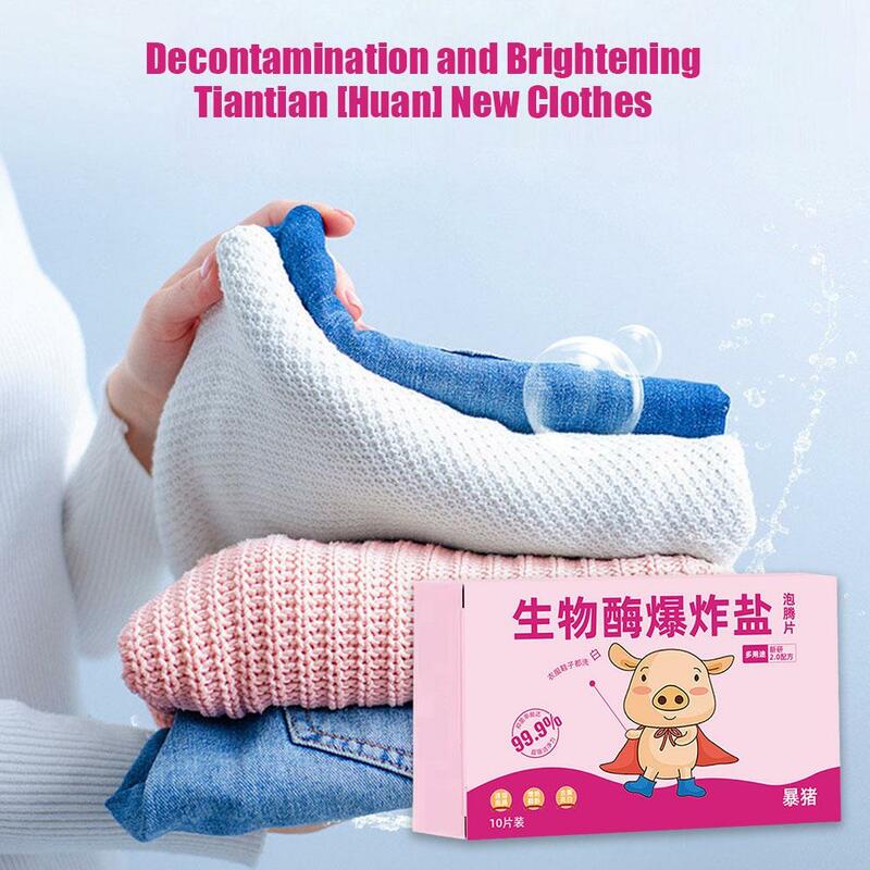 Multi-functional Bio Enzyme Cleaning Tablets Powerful Laundry Cleaning Tablet Decontamination Q0s1
