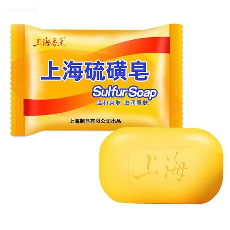Jabón chino para el cuidado de las espinillas, removedor de piel, blanqueador tradicional, control de aceite de azufre de Shanghai, tratamiento para el acné, 85g, K6Z5