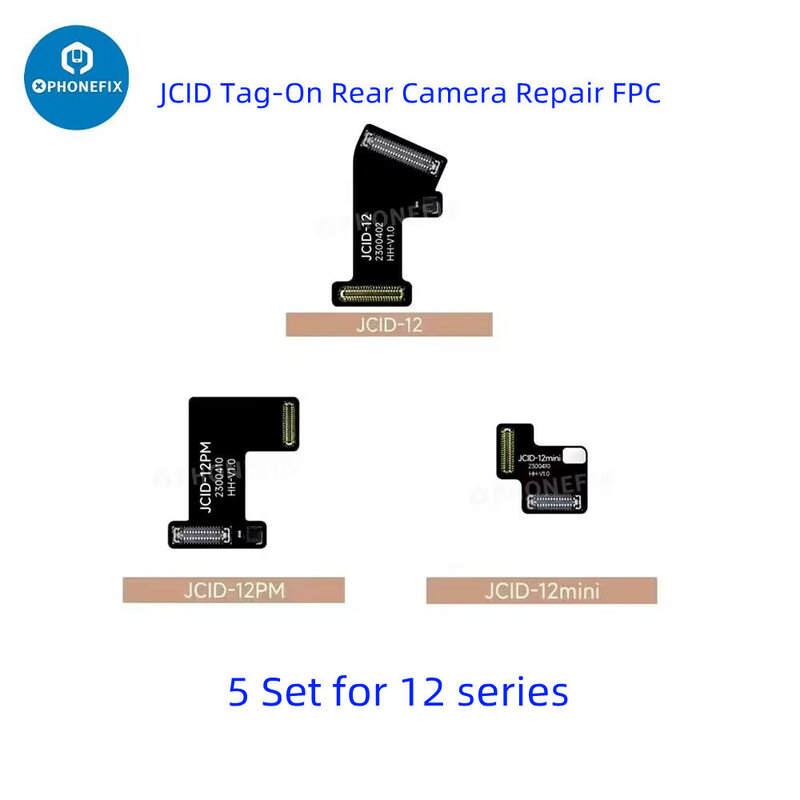 JC JCID Tag-On kamera non-penghapusan perbaikan FPC Flex untuk iPhone 12 13 14 Plus Pro Max kabel perbaikan kamera Mini memecahkan masalah POP-UP