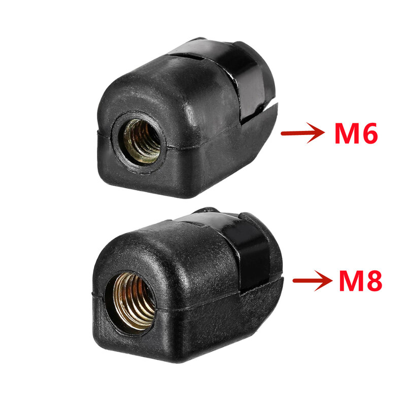 2Pcs Car Gas Spring Lift Supports Damper Replacement Fixed End Fitting Connectors M6/M8 Female Thread Accessories