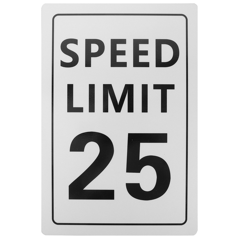 علامات تبطئ حدود السرعة ، لافتات شوارع عاكسة ، استخدام خارجي ، 25 ميلا في الساعة ، 18 × 12 بوصة