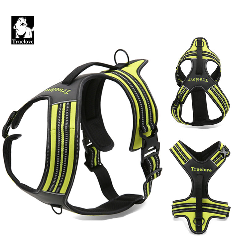 Truelove Adjustable Reflective Dog Harness No Tension Harness Outdoor Adventure Pet Vest with Handle Wholesale Dropship TLH5551