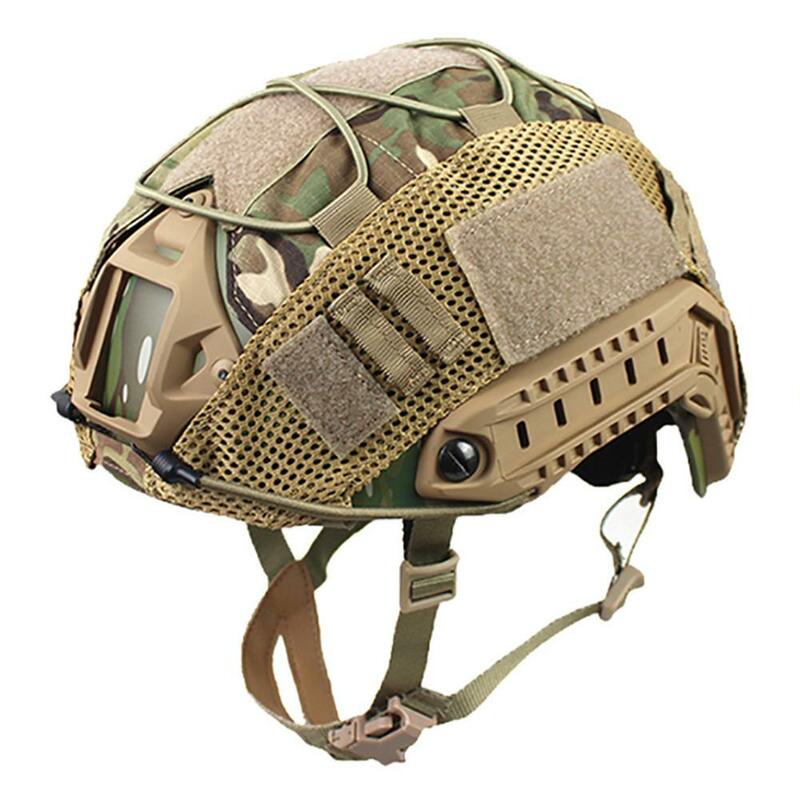Camouflagehelmhoes Met Snel Verstelbare Airsoft-Helmkoffer Buitenuitrusting (Helm Niet Inbegrepen)