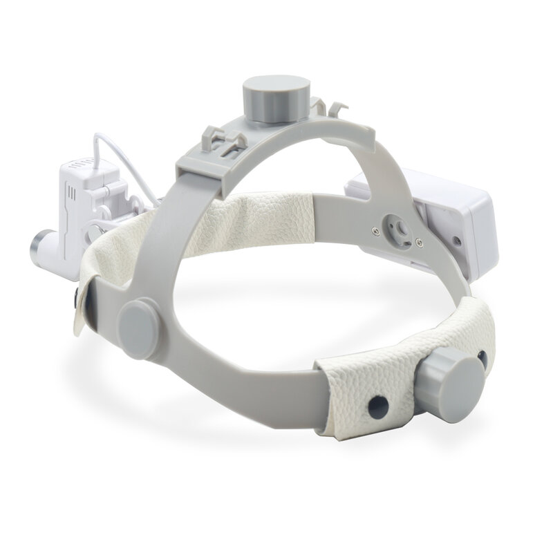 Lampu depan LED Dental 5W, lampu depan bedah Dental dengan cahaya kepala untuk teropong kaca pembesar kecerahan dapat disesuaikan