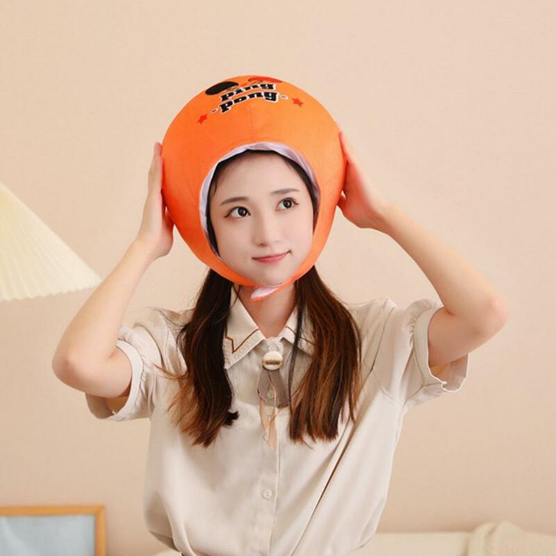 Warm Table Tennis Hat Soft Plush Table Tennis Hat for Winter Cosplay Party Costume Performance Elastic Ball Shape for Sports