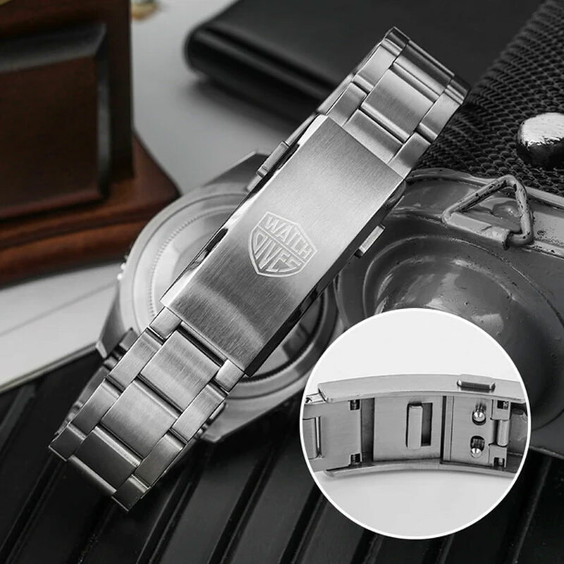 Watchdives-Sharkmaster 300 relógio automático, Japão NH35 bolha, Sapphire Crystal relógio de pulso, BGW9, relógios super luminosos, WD1967