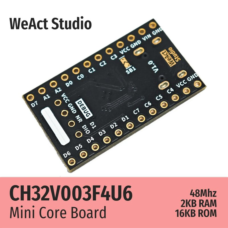 WeAct Board Board CH32V003 CH32V0 CH32 RISC-V papan Demo papan inti daya rendah