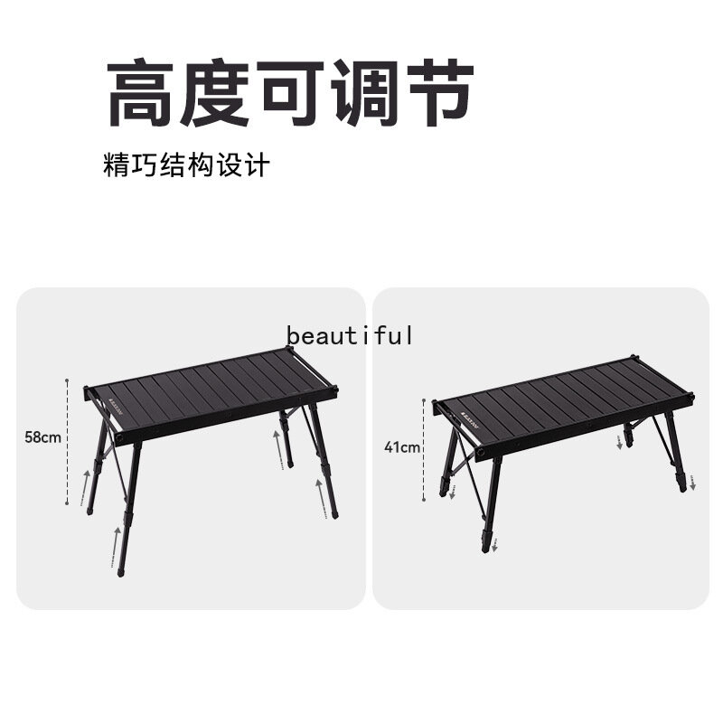 Naturehike-Blackdog IGT tavolo combinato tavolo pieghevole portatile multifunzionale tavolo portaoggetti in stile campeggio all'aperto