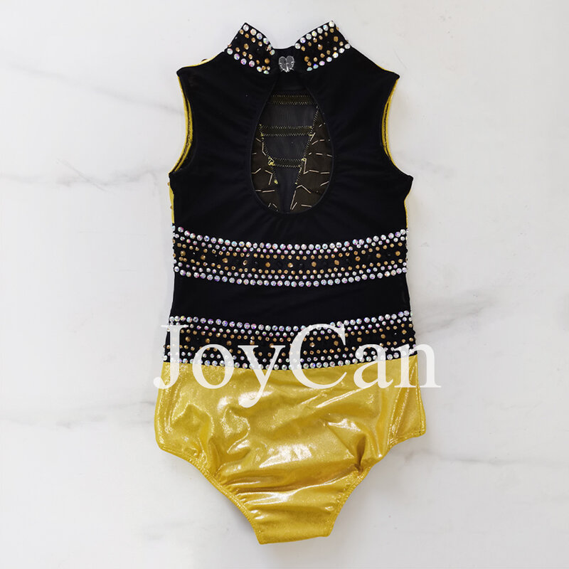 JoyCan-فستان رقص موسيقى الجاز الغنائي ، الزي الأصفر ، ملابس الرقص القطبي ، تدريب أداء الفتيات