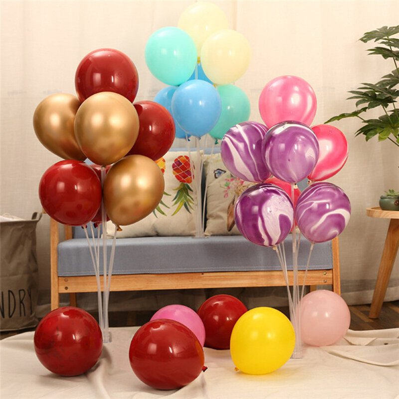 7tubes Wedding Table Balloon Stand Balloon Holder Support Table Floating Wedding Table Decoration Baby Shower Birthday Decor