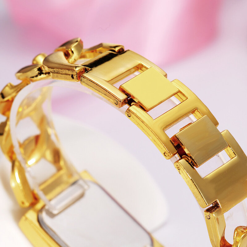 Elegante relógio de quartzo para mulheres moda quente relógios das mulheres com crytal casual senhoras relógio de pulso aço corrente ouro relogio feminino