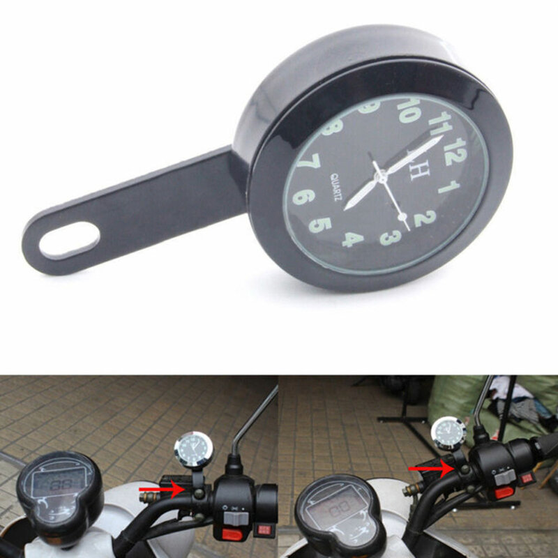 Reloj para manillar de motocicleta, universal, resistente al agua, atv, yamaha, kawasaki, 6mm