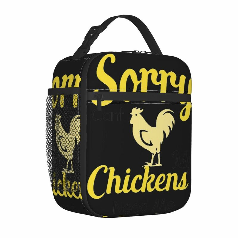 Изолированная сумка для ланча, Забавный питомец, курица, извините, я не могу, мои цыплята, мне нужен Ланч-бокс, сумка-тоут