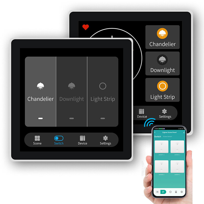 FUERS-Interruptor de Panel de Control inteligente T3E, sistema de automatización del hogar, Panel de escena Tuya, pantalla táctil para el hogar, Zigbee