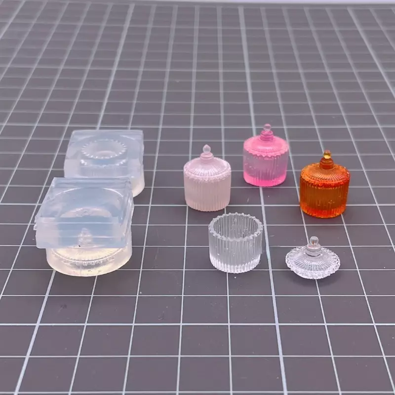 Miniaturowe jedzenie cukierki herbatniki na stolarce Pot Mold Mini deser taca płyta żywica Uv formy silikonowe formy