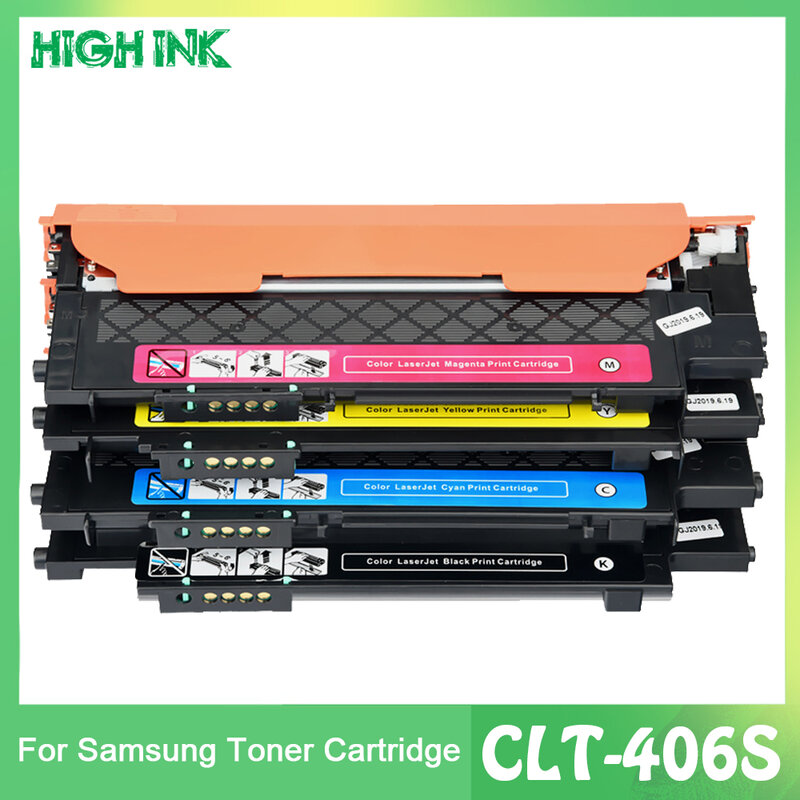 Cartucho de toner compatível para impressora Samsung, CLT406S, CLT-K406S, CLT406S, 406, 406S, SL-C460W, SL-C460FW, SL-C463W, C463W