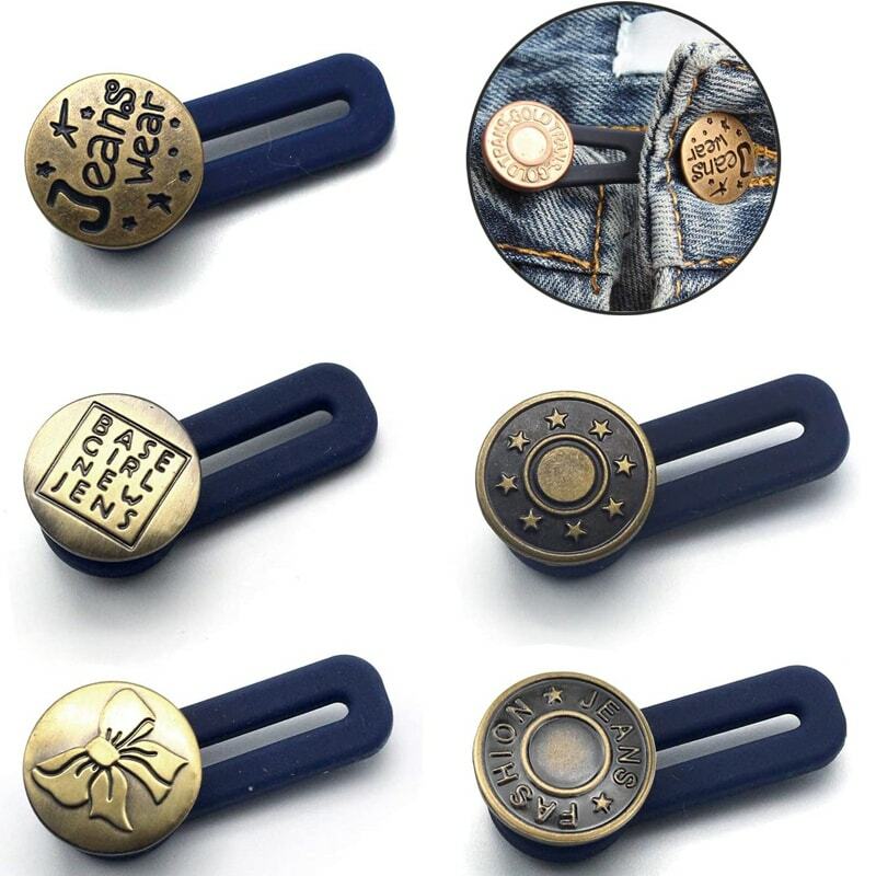 10 sztuk metalowy przycisk talii rozszerzony na spodnie dżinsy darmowe szycie regulowane chowane klamry talia Extender pas Extender