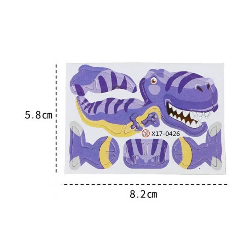 10 Pcs Montessori Puzzles Hand Grab Boards Toys Jigsaw Baby Educational Toys Cartoon Animals 3D Puzzles