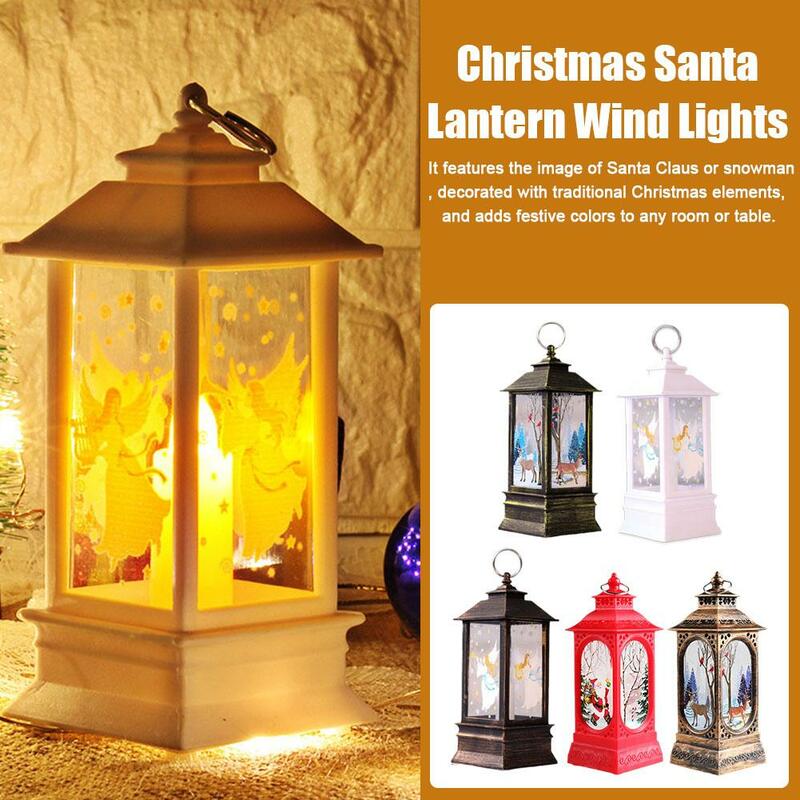 Candlestick Lamp Little Night Light Snowman Decorative Tabletop Wind Ornaments Night Decorations Christmas Light Lights E6Q6