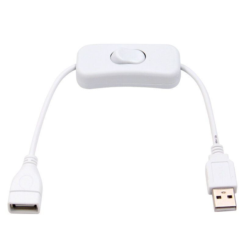 NOWOŚĆ Kabel USB 28CM z przełącznikiem ON/OFF Przedłużacz kabla do lampy USB Wentylator USB Linia zasilająca Trwały adapter HOT SALE