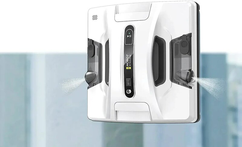 NEW HOBOT-2S Window Cleaning Robot with Dual Ultrasonic Water Spray and Control Via Smartphone or Remote Window Cleaner Robot