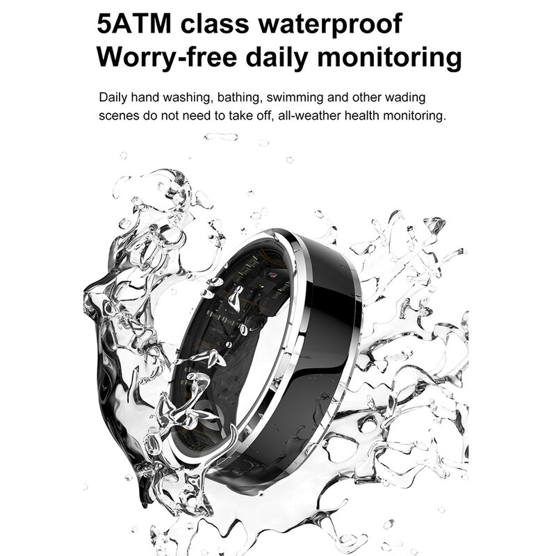Smart Ring Heart Rate Monitoring Fitness Tracker Sleep Monitor Blood Oxygen Finger Ring for IOS Android Sport Health Care Rings