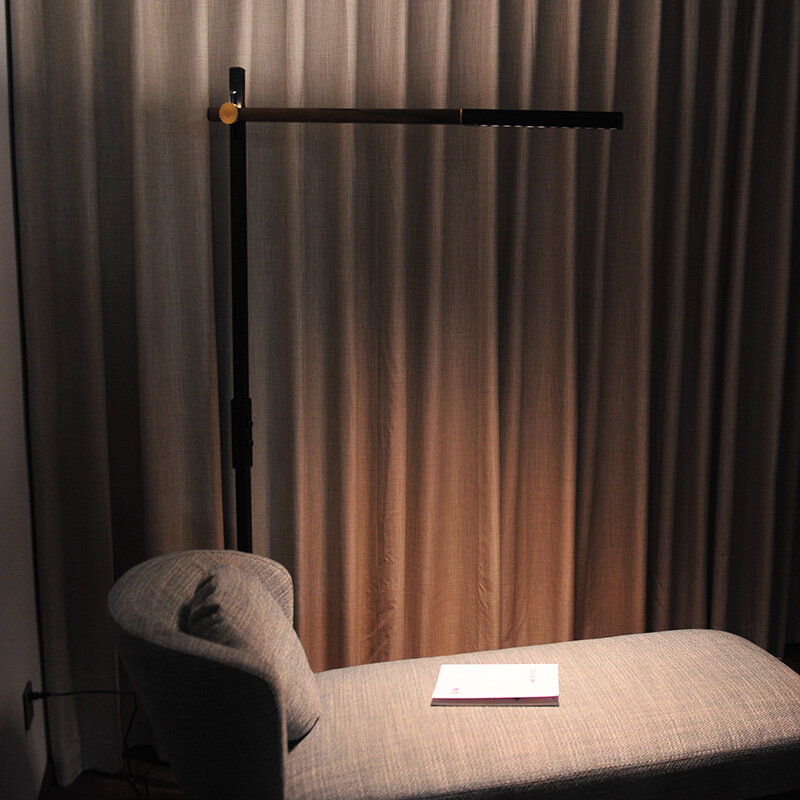E-kong Led Boden Lampen Nordic Stil Reine Handgemachte Kundenspezifische Mahagoni Boden Lichter Innen Beleuchtung Schlafzimmer Minimalismus Stehend Lampen