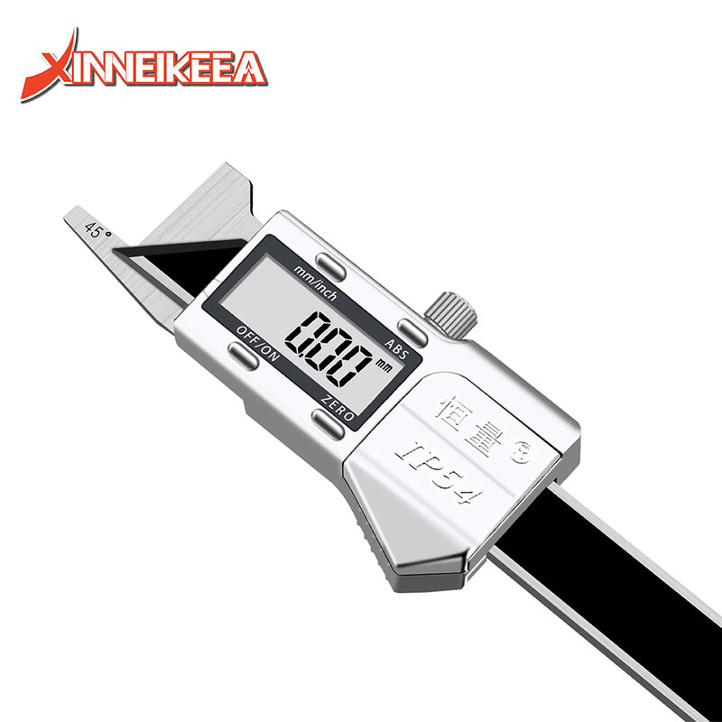 Calibrador Digital de acero inoxidable, herramienta de medición de 0-30 °, 0-45 °, calibrador de biselado con pantalla Digital