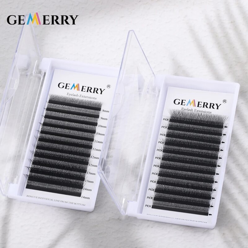 Gemerry 4D/5D W Shape Automatic Flowering Bloom Premade Fans Eyelash Extensions Natural Soft Professional Lashes