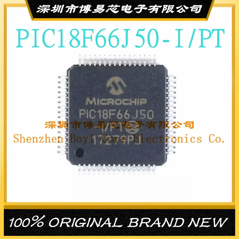 PIC18F66J50-I/PT 패키지 TQFP-64 새로운 오리지널 정품 마이크로 컨트롤러 IC 칩 (MCU/MPU/SOC)