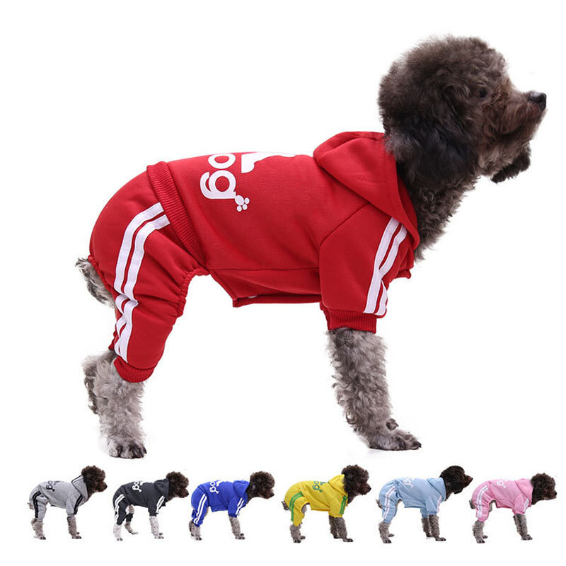 Adidog camisola de quatro patas para pet, roupas pequenas e médias, roupas luxuosas para cachorros, chihuahua quente, outono e inverno, nova