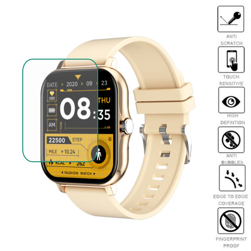 Película protetora de TPU macia para homens e mulheres, relógio inteligente, smartwatch, 1,69 ", tela de toque completa, capa protetora, acessórios, novo, 2021, 5pcs