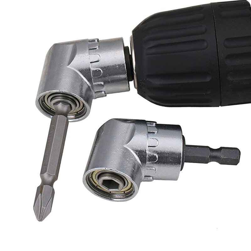 1 Buah Hex Bit 105 Derajat Angle Obeng Socket Holder Adapter Adjustable Bits Drill Angle Screwdriver Batch Head Hitam Silver
