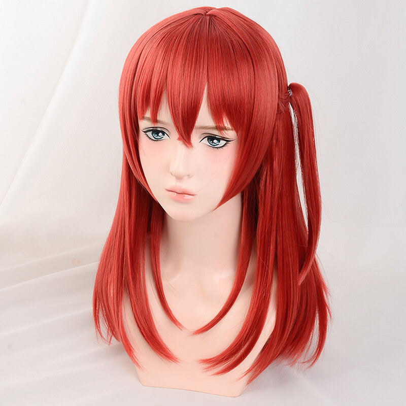 Anime Bocchi The Rock Kita Ikuyo Cosplay Wigs Adult Women Heat Resistant Synthetic Red Hair Halloween Party Costume Accessory