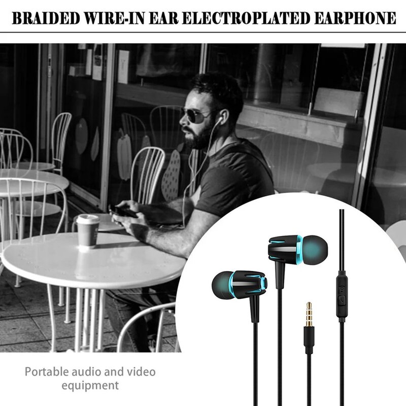 M18 3.5Mm Universal Headphones With Mic Earbuds Adjustable Volume Earphones Music Sports Gaming Headset Wired Earphones