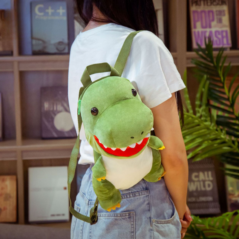Creative 3D Dinosaur Backpack Cute Animal Cartoon Plush Backpack Dinosaurs Bag for Children Kids Boy Gifts Cute Kids Coin Purse