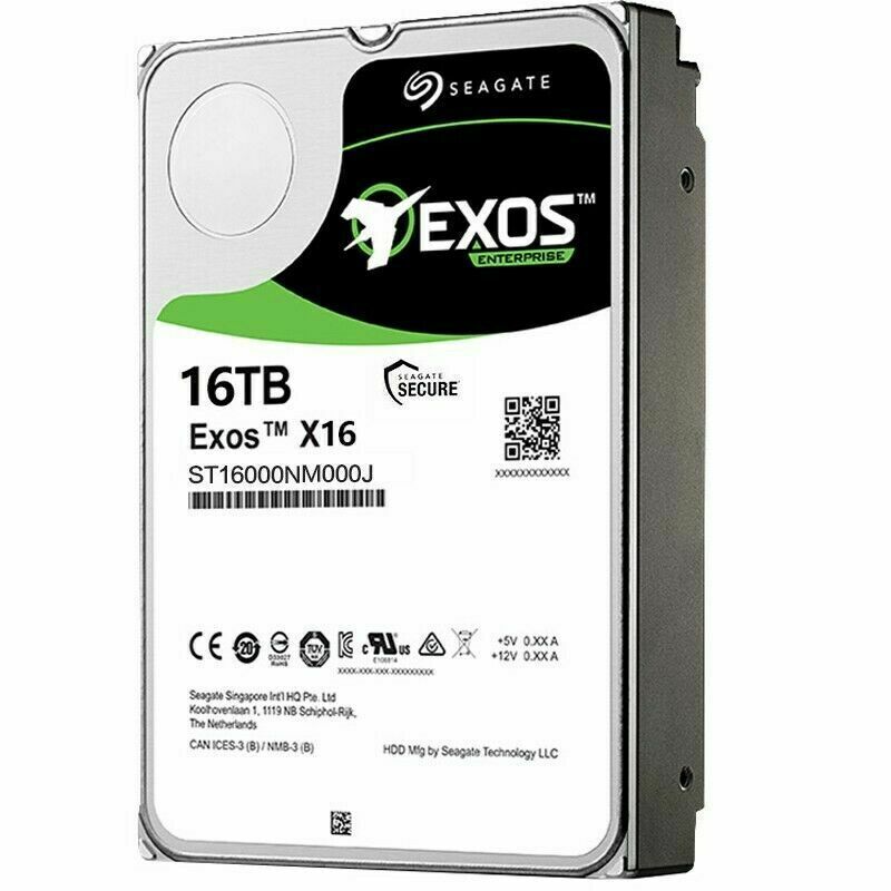 Muslimate per SEAGATE EXOS X18 16TB SATA 6 GB/s 7200RPM 256MB 3.5 "HDD ENTERPRIES disco rigido per Server Desktop ST16000NM001J