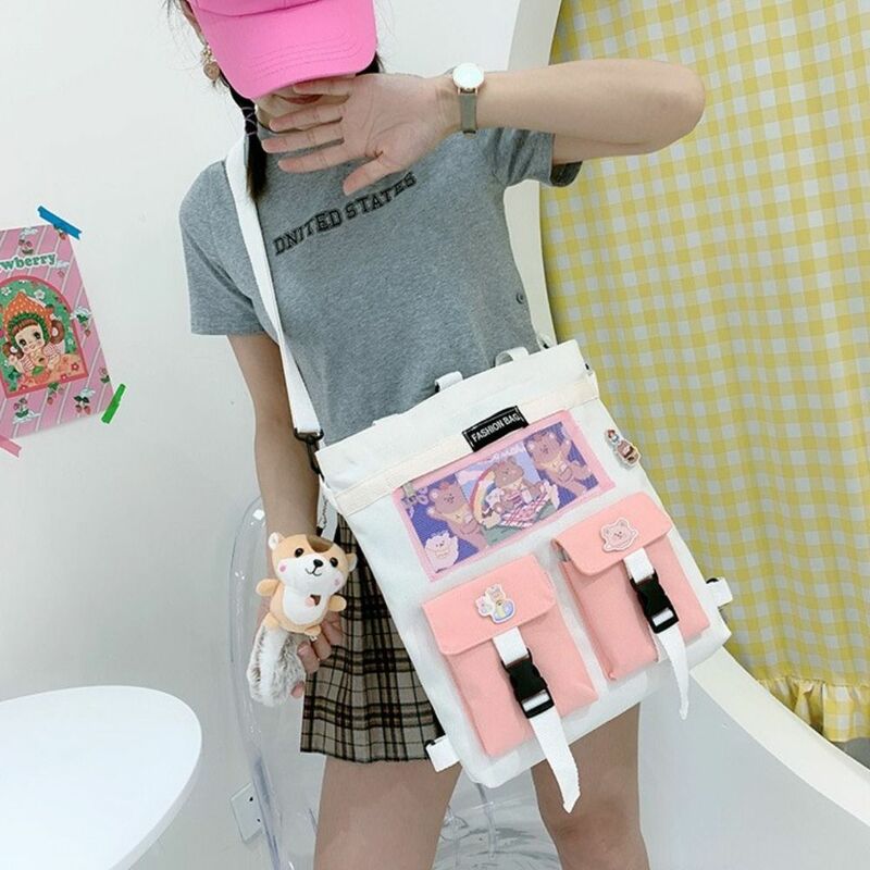 Women Large Capacity Cool Girl School Handbag Class Crossbody Bag Student Backapck Shoulder Bag Messenger Bag