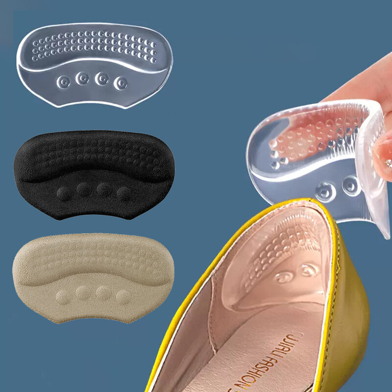 Almohadillas protectoras de silicona para zapatos de mujer, almohadillas protectoras antideslizantes para el talón, talla ajustable, 2 piezas