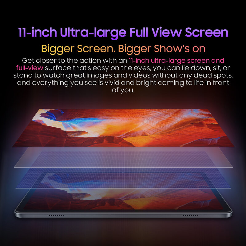 Blackview-Tableta Tab 16 de 11 pulgadas, Tablet PC con pantalla 2K FHD, Android 12, T616, Widevine L1, 8GB, 256GB, 7680mAh, cámara de 13MP, 4G Dual