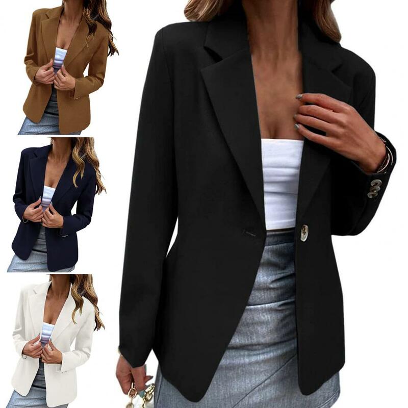 Blazer negro de manga larga para mujer, chaqueta ajustada Vintage, traje de trabajo de oficina, novedad de 2024
