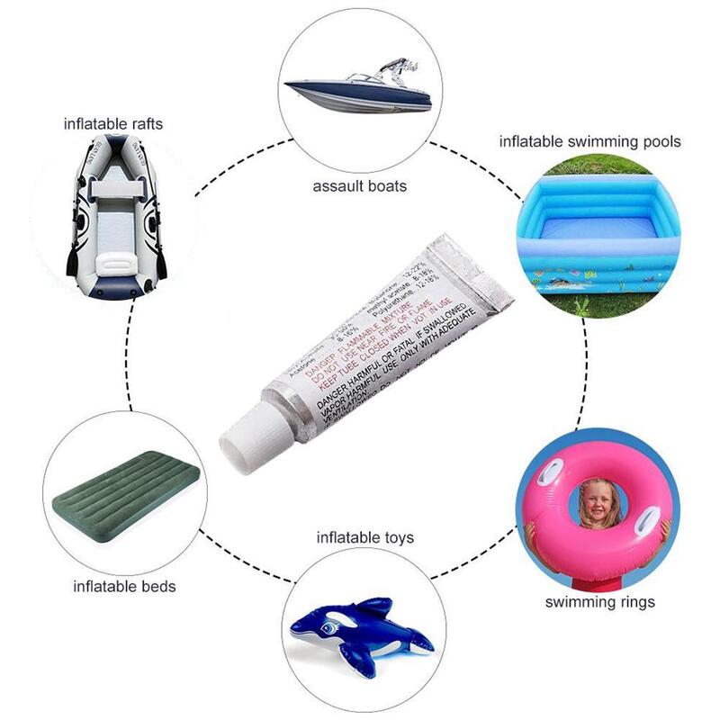 Kit de reparación de pegamento de vinilo adhesivo de PVC para inflables, parche adhesivo para colchón de aire, cama de agua, bote inflable, piscina, Z5K7
