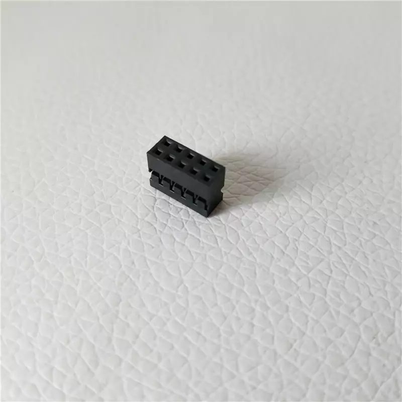 10 tabletes dupont 10pin adaptador de shell plástico plugue 2.0mm distância macaco preto para pc cabo diy